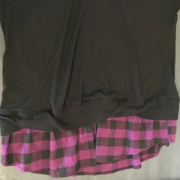 4 for 25 $ Digital Plus Black  and Purple Plaid Accented Tunic Top - Size 3X - Picture 5 of 10